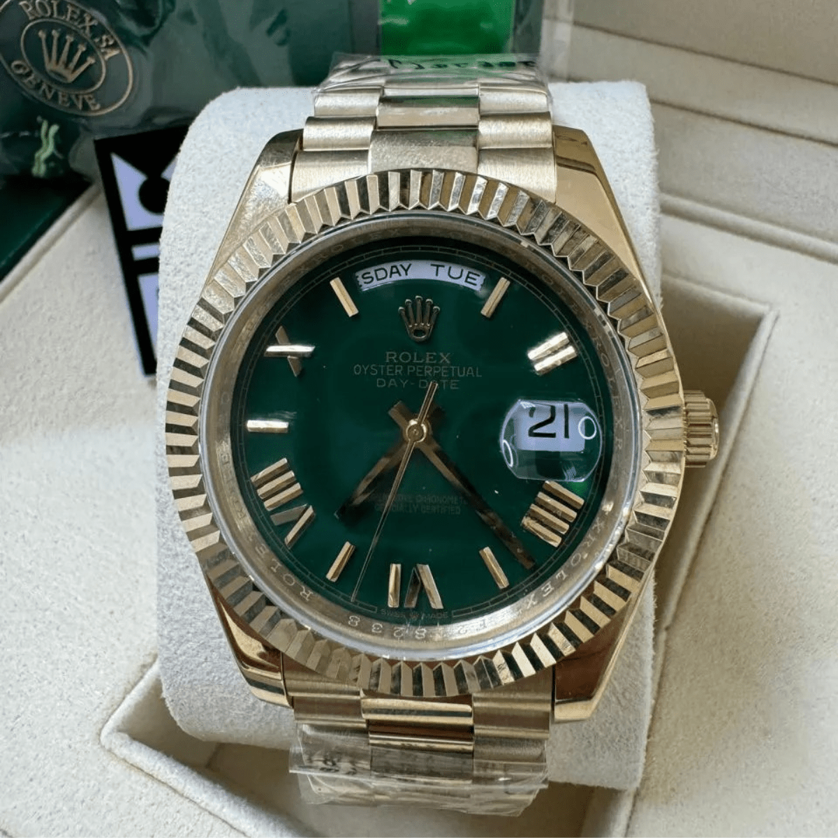 Rolex Day-Date 40 – Green Dial with Roman Numerals