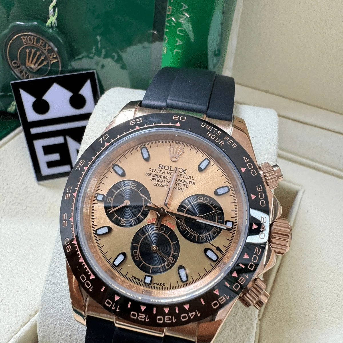 Rolex Daytona – Champagne Dial – Oysterflex Strap