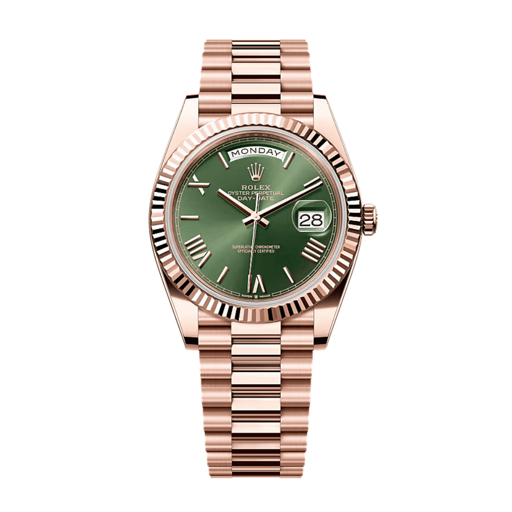 Rolex Day-Date 40 – Green Dial with Roman Numerals B